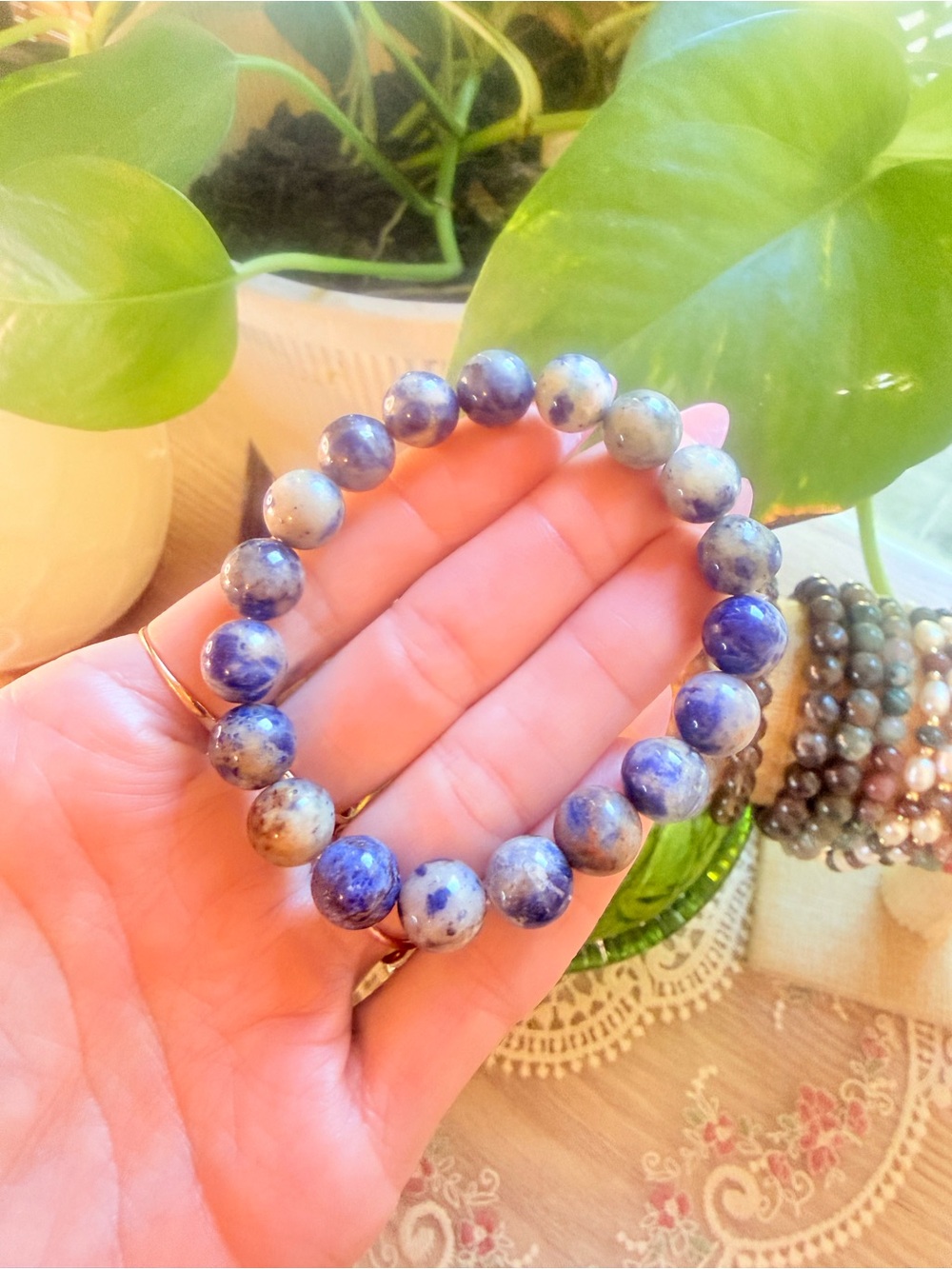 High quality Unique Sodalite crystal bracelet